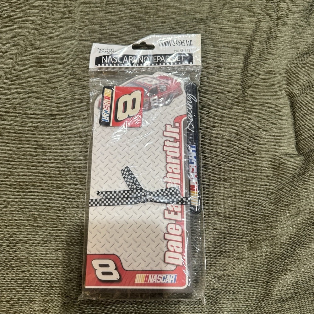 Vintage Dale Earnhardt Jr #8 Notepad, Pen And Magnet Set New